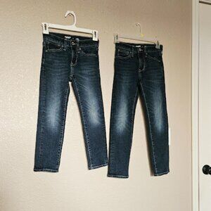 Old Navy Bundle of 2 Slim Stretch Blue Jean Pants Boys Size 6 and 8